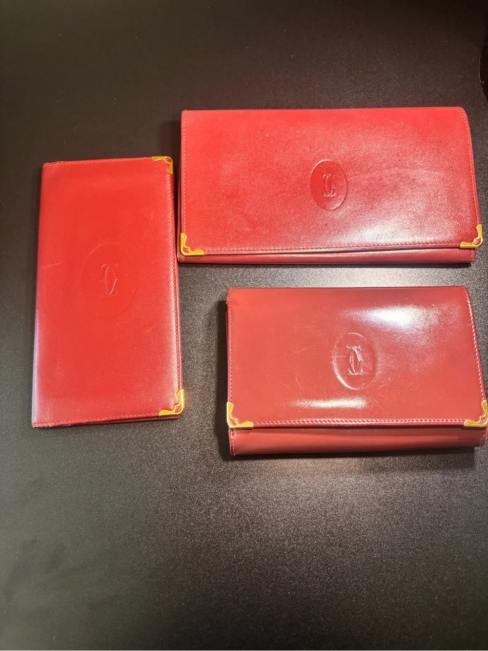 3 Cartier Wallet Bundle Mixed Condition Read Description